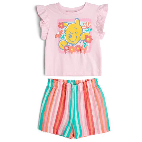 Winnie the Pooh 2-Piece Short Sleeve Tee and Gauze Shorts Set