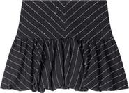 SANDRO Short striped sequin skirt