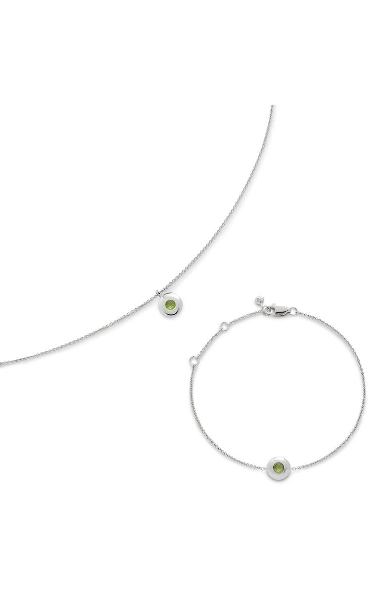 Monica Vinader August Birthstone Chain Bracelet, Alternate, color, Sterling Silver / Periodt