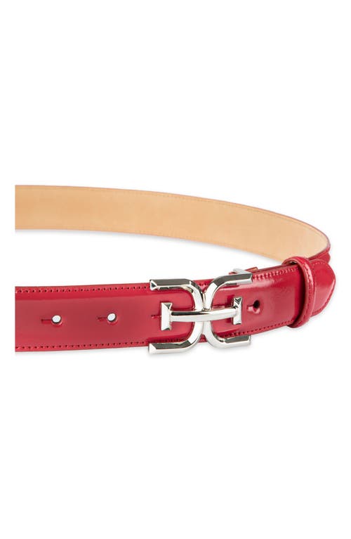 Sam Edelman Logo Buckle Belt In Red