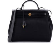 Pre-Owned Hermes Herbag Zip Leather and Toile 31