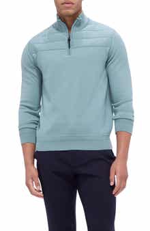 Bugatchi Merino Wool Quarter Zip Sweater