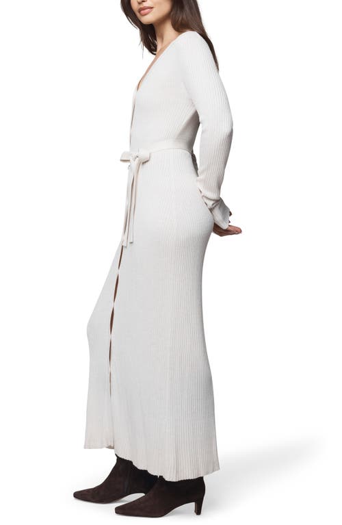 Splendid Georgie Long Sleeve Maxi Sweater Dress In White