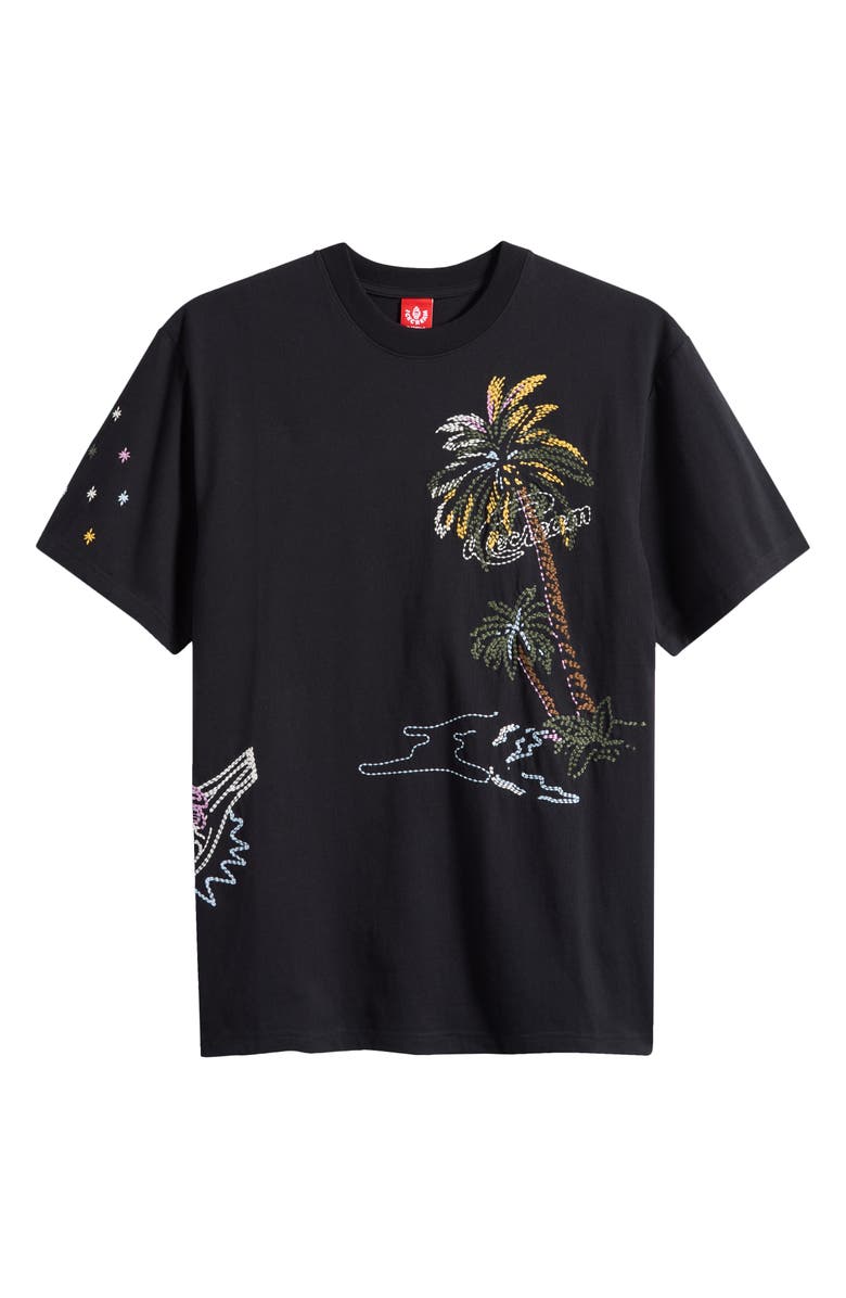 ICECREAM The Palms Embroidered Oversize T-Shirt, Alternate, color, Stretch Limo