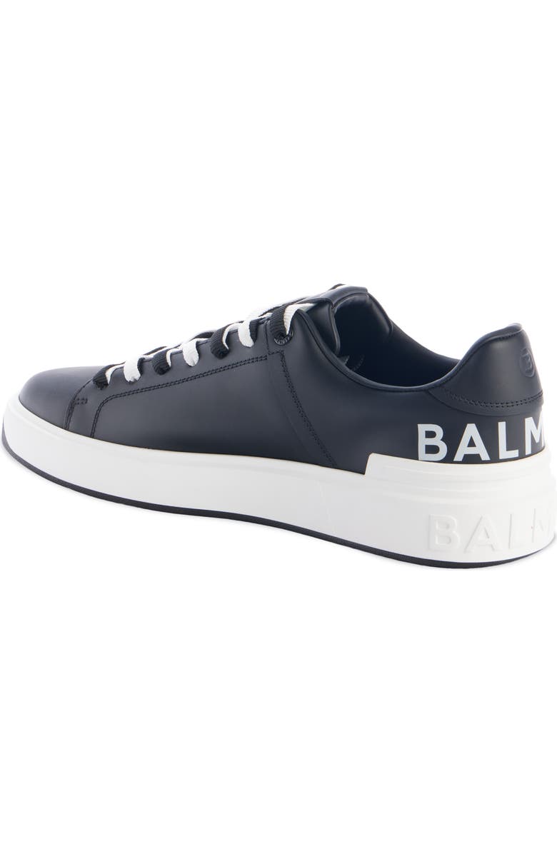 Balmain B Court Logo Calfskin Low Top Sneaker, Alternate, color,