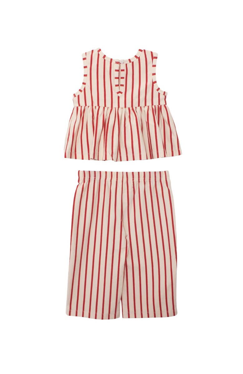 Mabel + Honey Terracotta Stripe Sleeveless Two Piece Set, Alternate, color, Striped