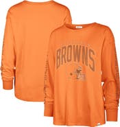 '47 Women's '47 Orange Cleveland Browns Tom Cat Lightweight Long Sleeve T-Shirt
