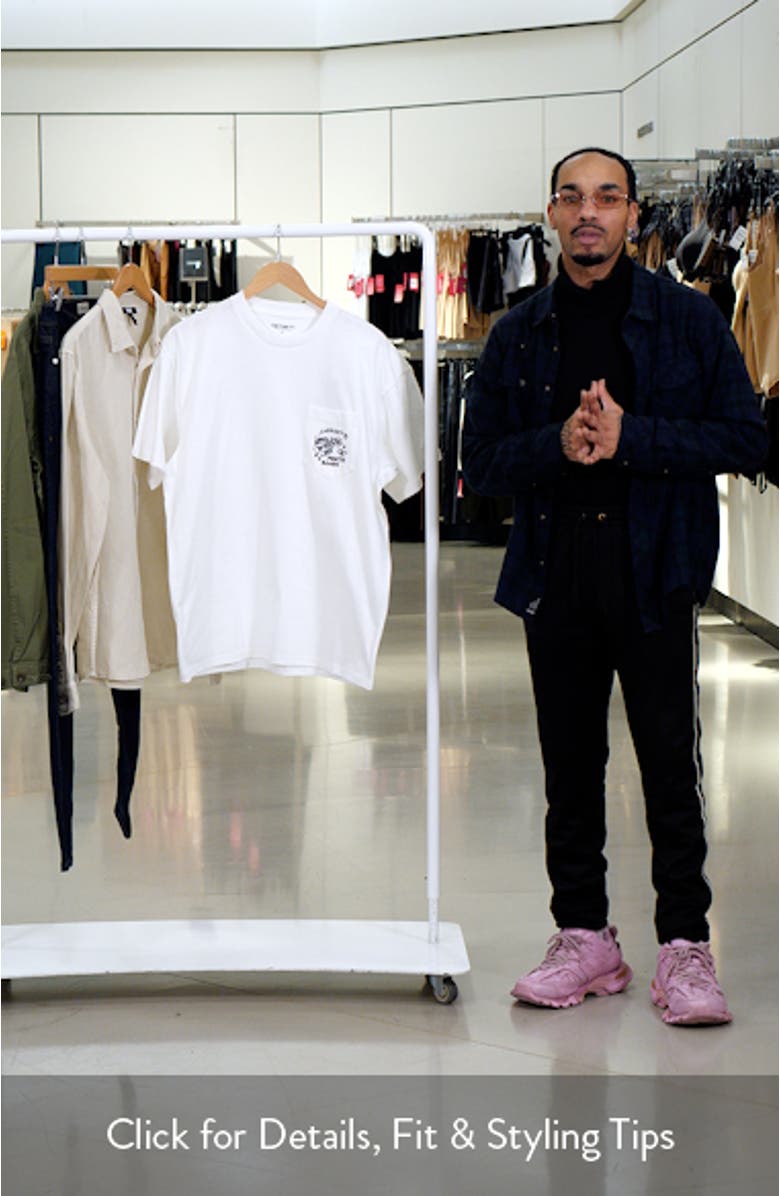 Fragments Embroidered Pocket Organic Cotton T-Shirt, sales video thumbnail