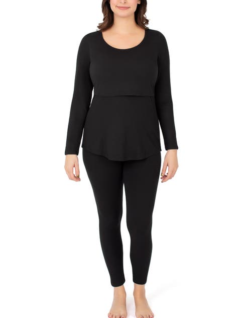 Kindred Bravely Jane Nursing Pajama Set In Black