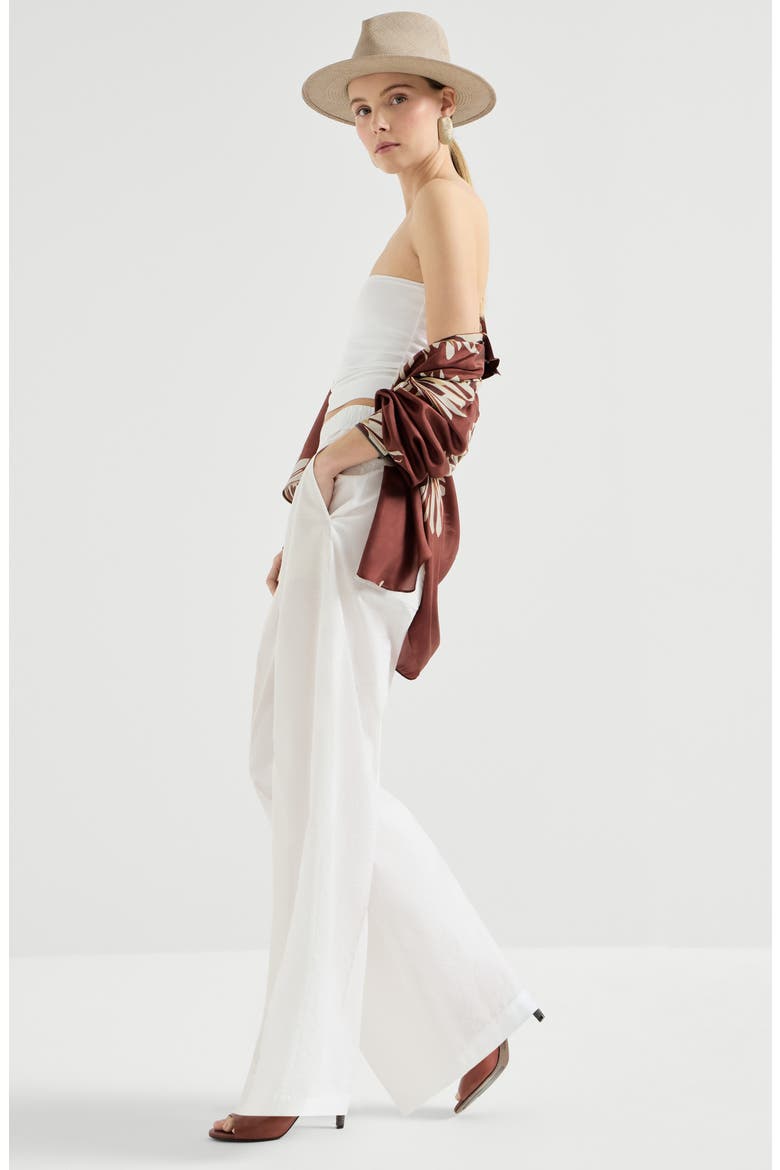 Loose Track trousers, Alternate, color, White