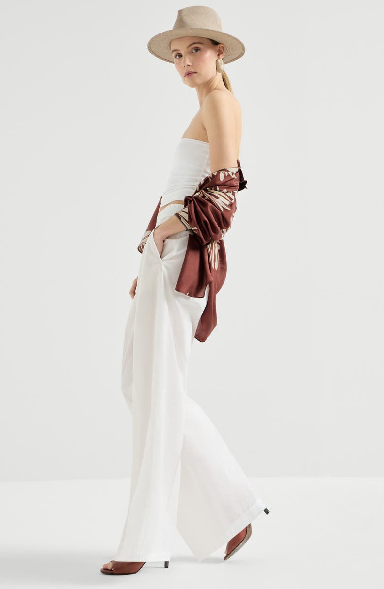 Brunello Cucinelli Loose Track trousers, Alternate, color, White