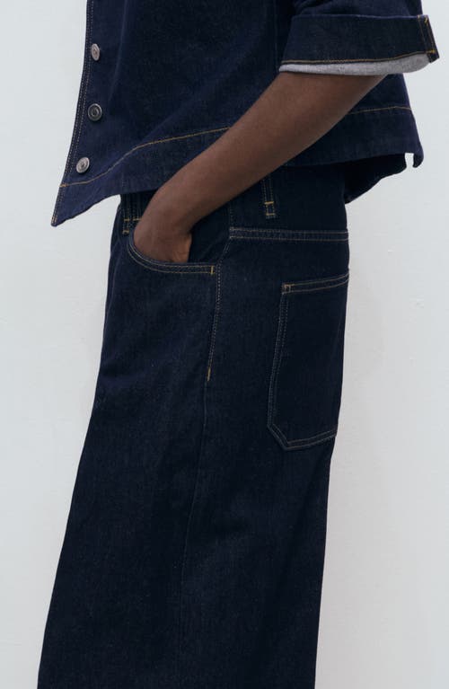 Mango Wide Leg Denim Bermuda Shorts In Animal Print