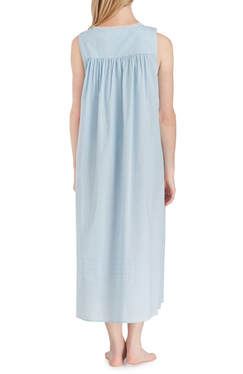 Eileen West Cotton Lawn Ballet Nightgown, Alternate, color, Solid Blue