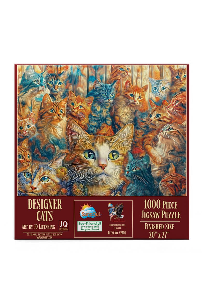 Designer Cats 1000 piece Jigsaw Puzzle for Adults, Alternate, color, Multicolor
