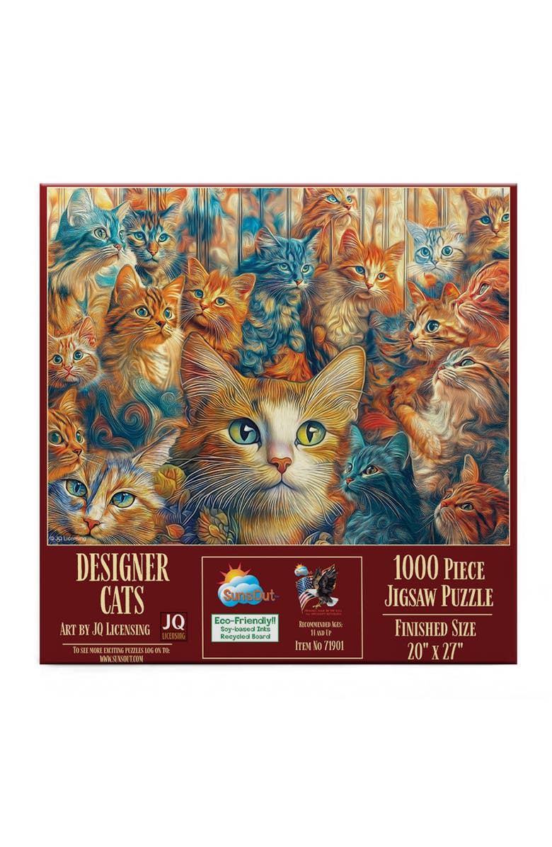 Sunsout Designer Cats 1000 piece Jigsaw Puzzle for Adults, Alternate, color, Multicolor