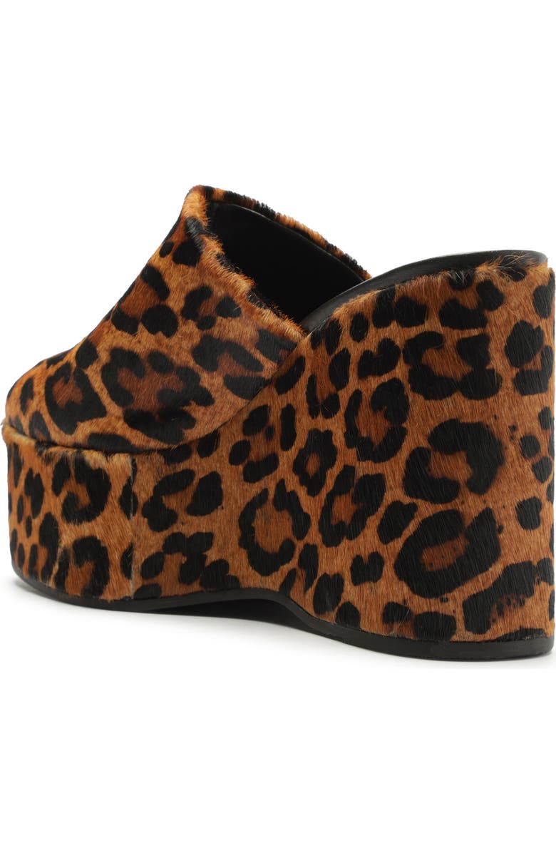 Schutz Sierra Platform Wedge Mule, Alternate, color, Leopard