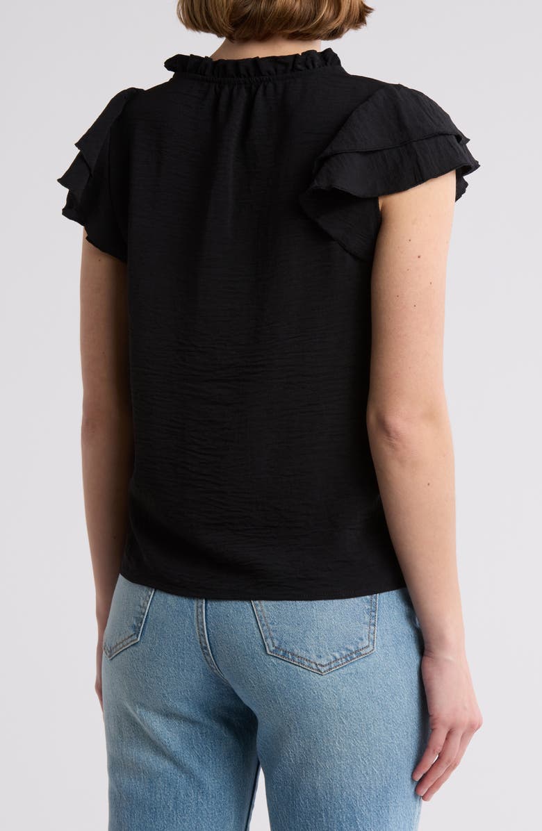 Melrose and Market Ruffle Cap Sleeve Top, Alternate, color,