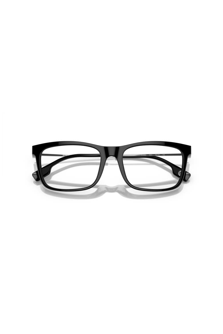 55mm Rectangle optical glasses, Alternate, color, Black/ Silver