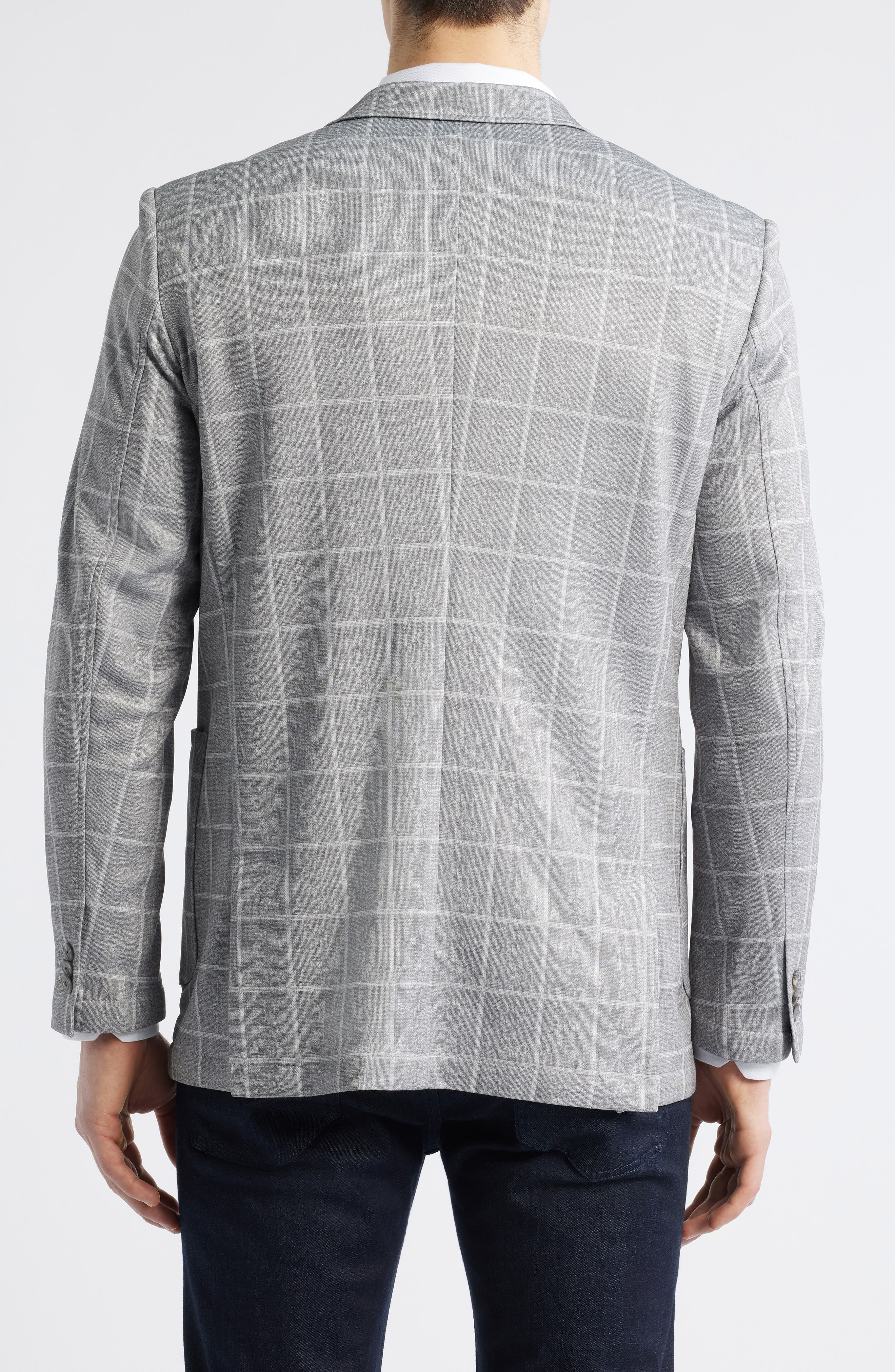 XC Flex Heathered Windowpane Check Knit Sport Coat - image 2