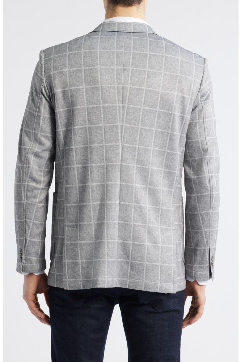 XC Flex® Heathered Windowpane Check Knit Sport Coat, Alternate, color, GRAY PLAID