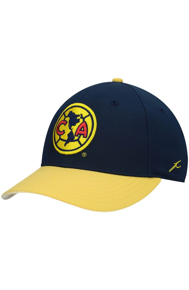 FAN INK Men's Navy/Yellow Club America Core Snapback Hat, Main, color,