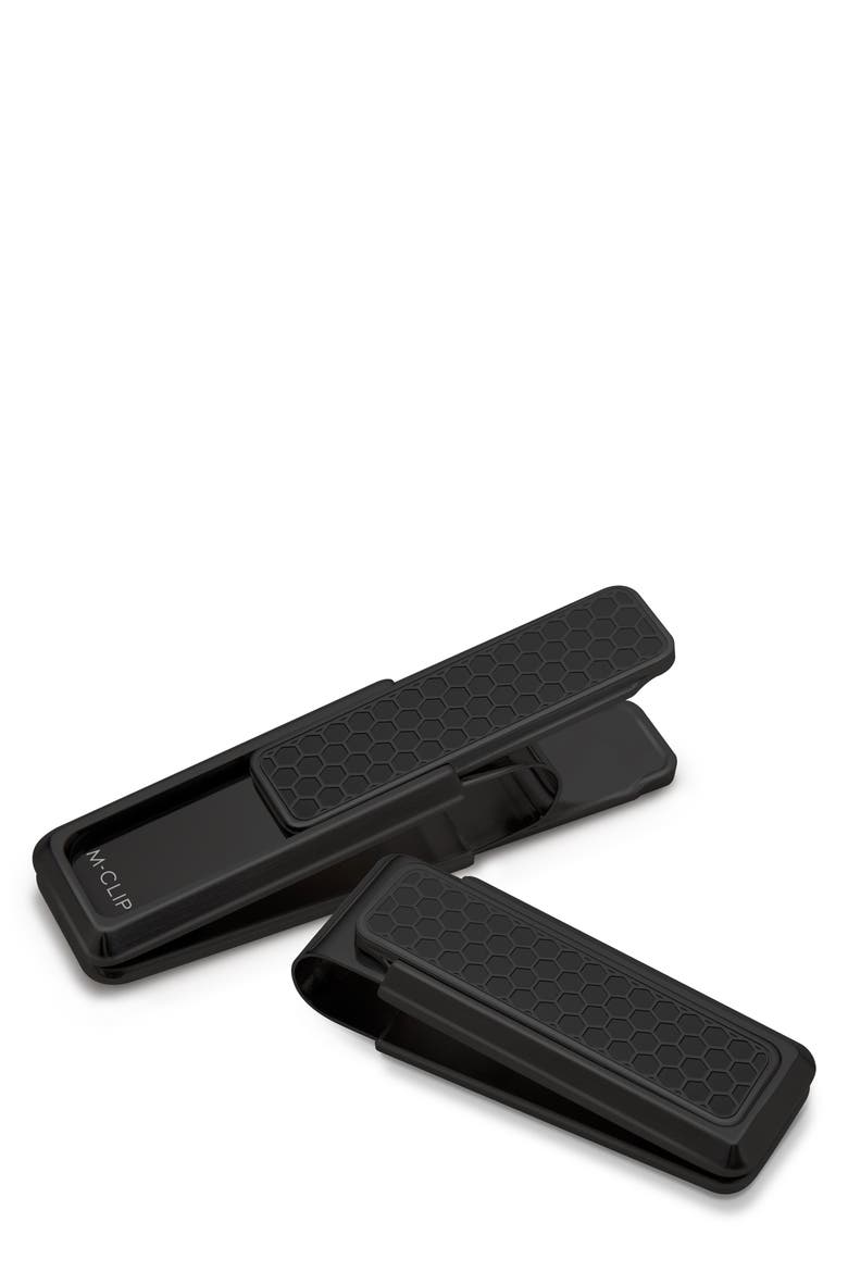 Stainless Steel Honeycomb Money Clip, Main, color, BLACK
