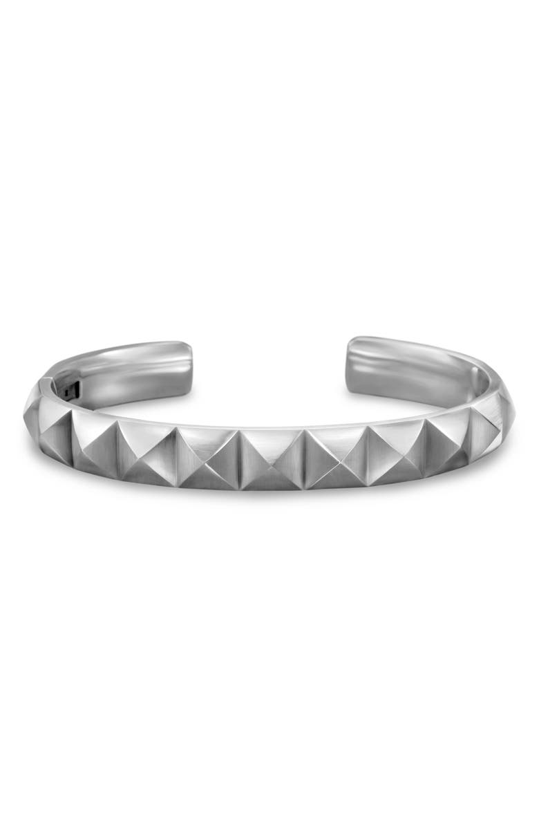 David Yurman Men's Pyramid Open Cuff Bracelet in Sterling Silver, 9.3mm, Alternate, color, Sterling Silver