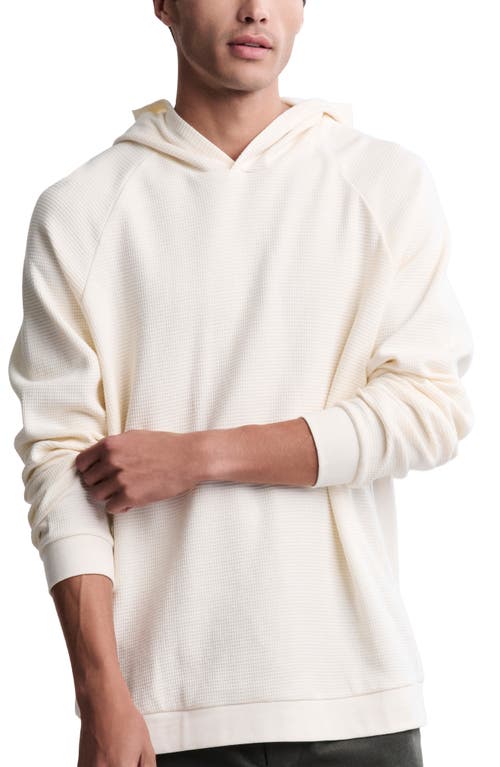Barefoot Dreams Thermal Cotton Hoodie In White