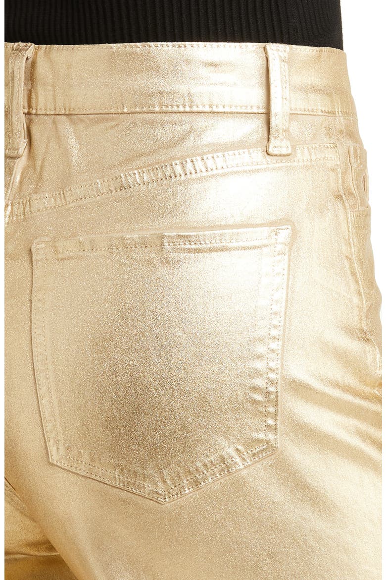 Mia Metallic High Waist Wide Leg Pants, Alternate, color, GOLD FOIL