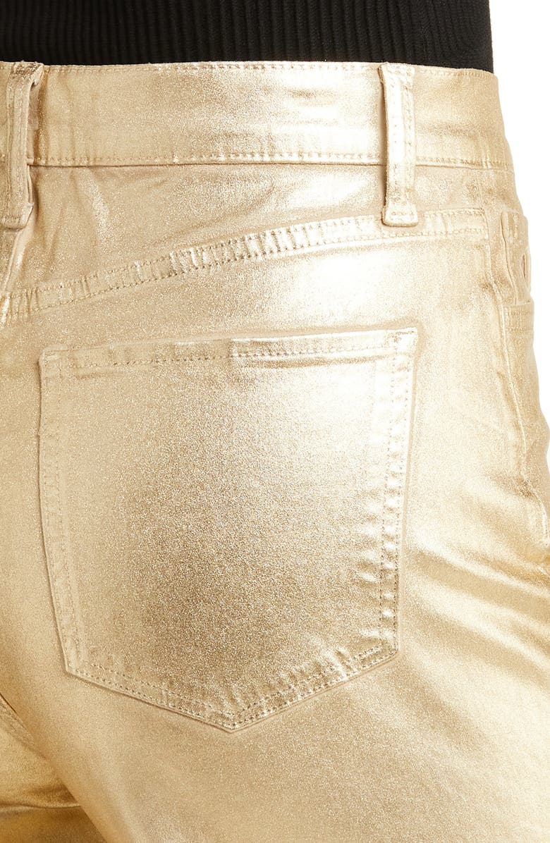 Joe's Mia Metallic High Waist Wide Leg Pants, Alternate, color, Gold Foil