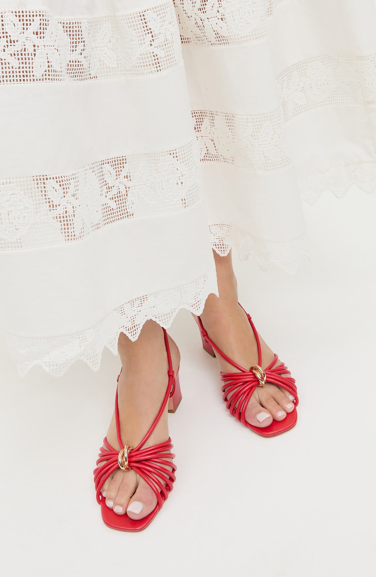 Loeffler Randall Minna Slingback Sandal, Alternate, color, Red