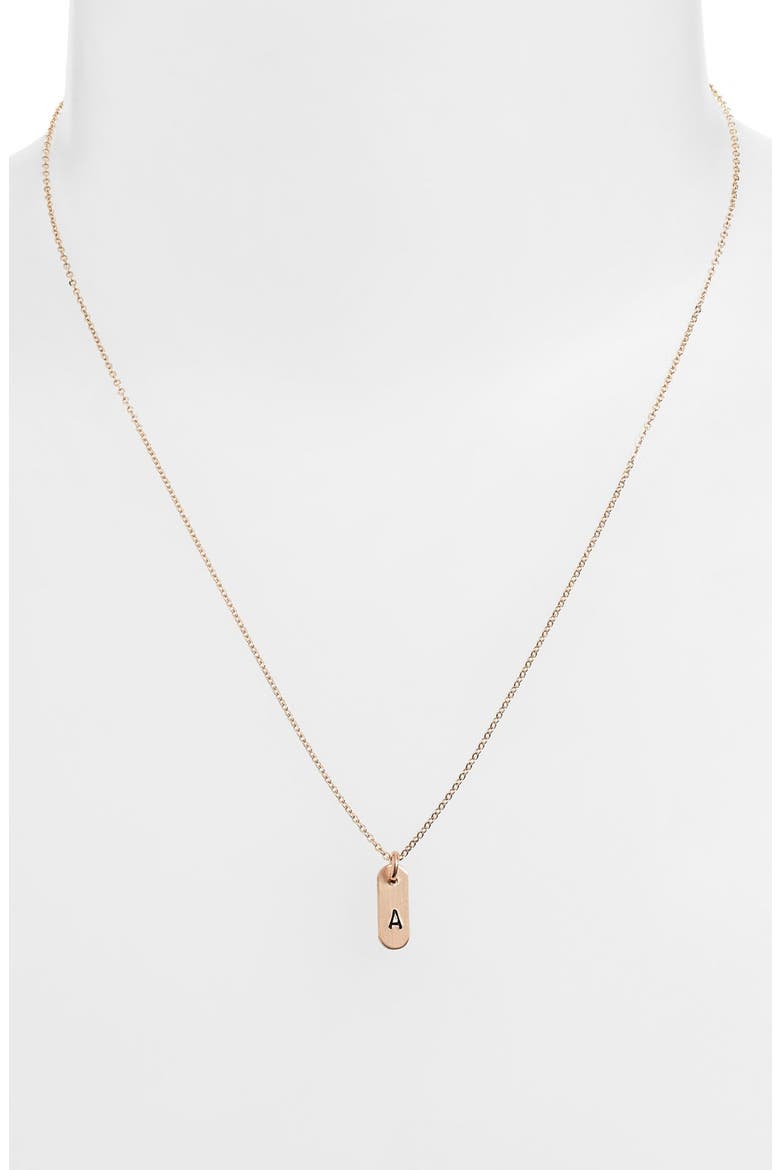 'Mini Initial' 14k-Gold Fill Bar Necklace, Alternate, color, 14K GOLD FILL A