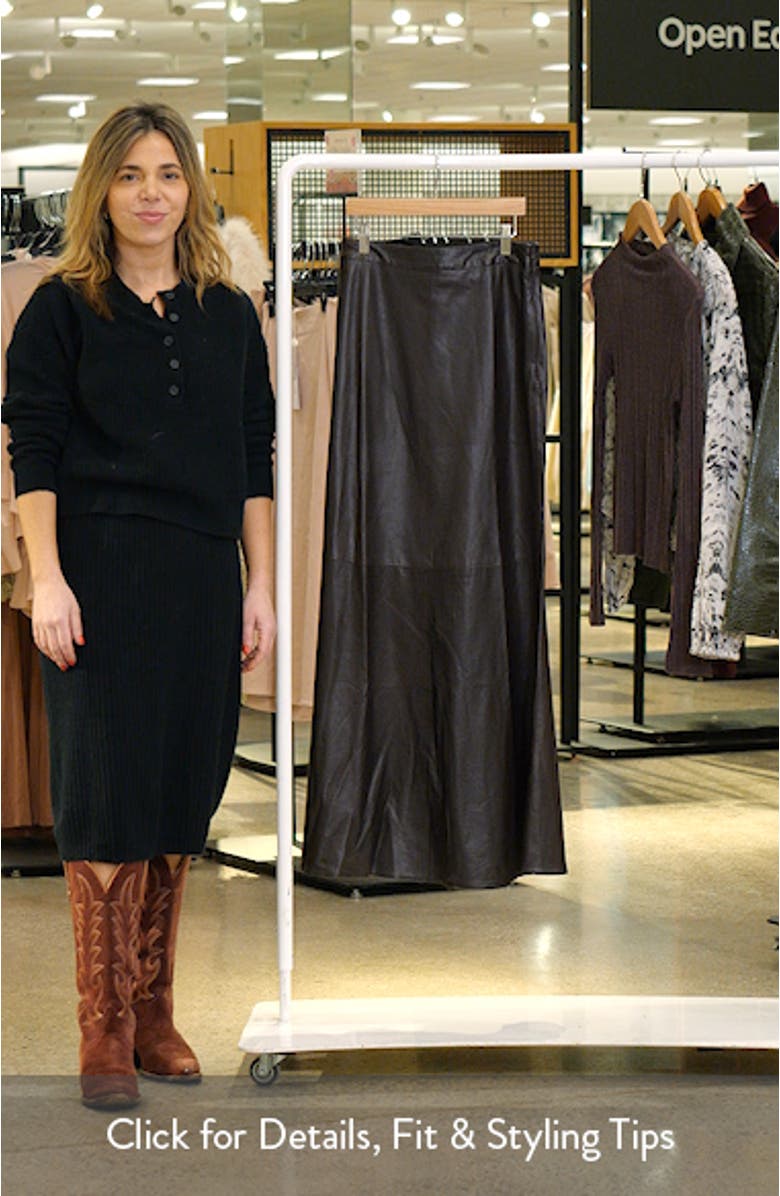 At Last Leather Maxi Skirt, sales video thumbnail