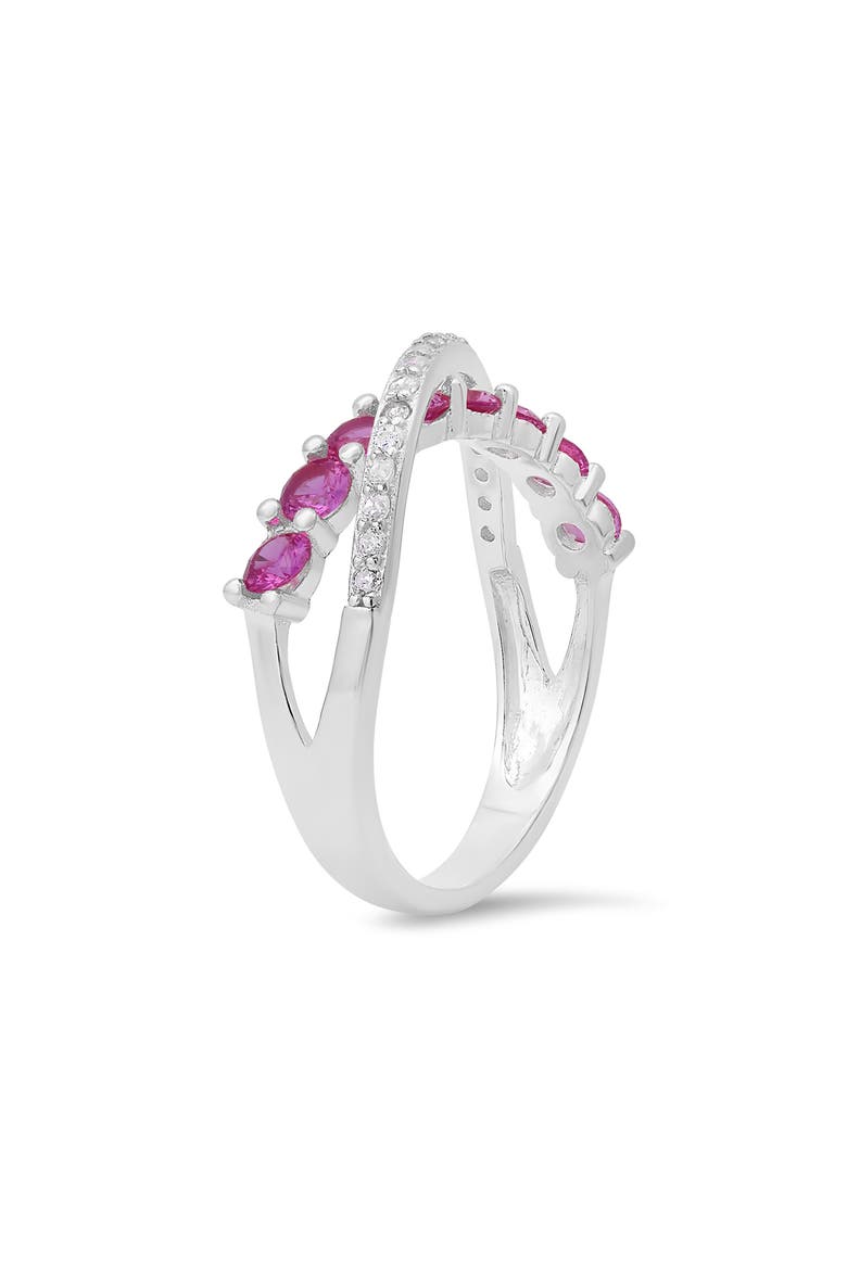 Crossover Ring, Alternate, color, SILVER