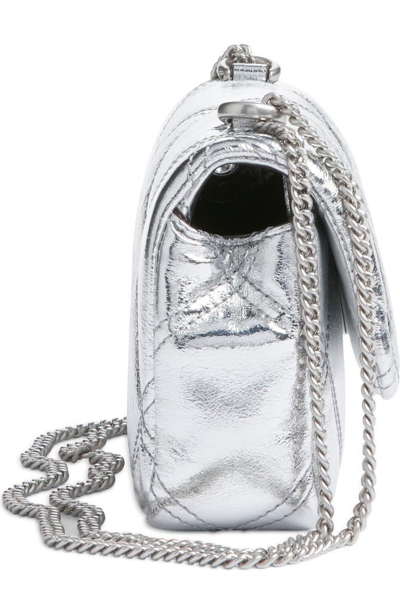 Tory Burch Kira Quilted Metallic Leather Crossbody Bag, Alternate, color,