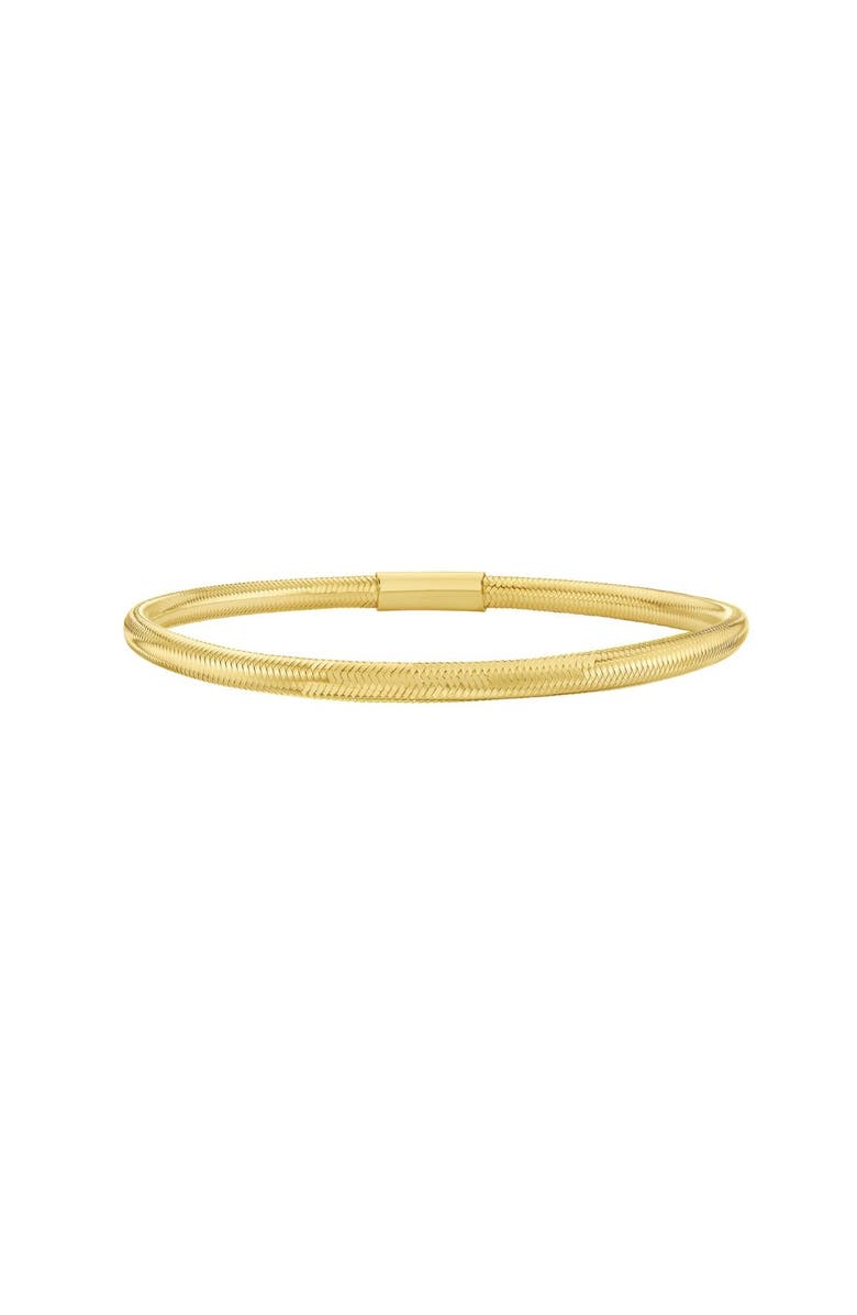 The Lovery Fine Jewelry Gold Stretch Bangle, Main, color, Yellow Gold