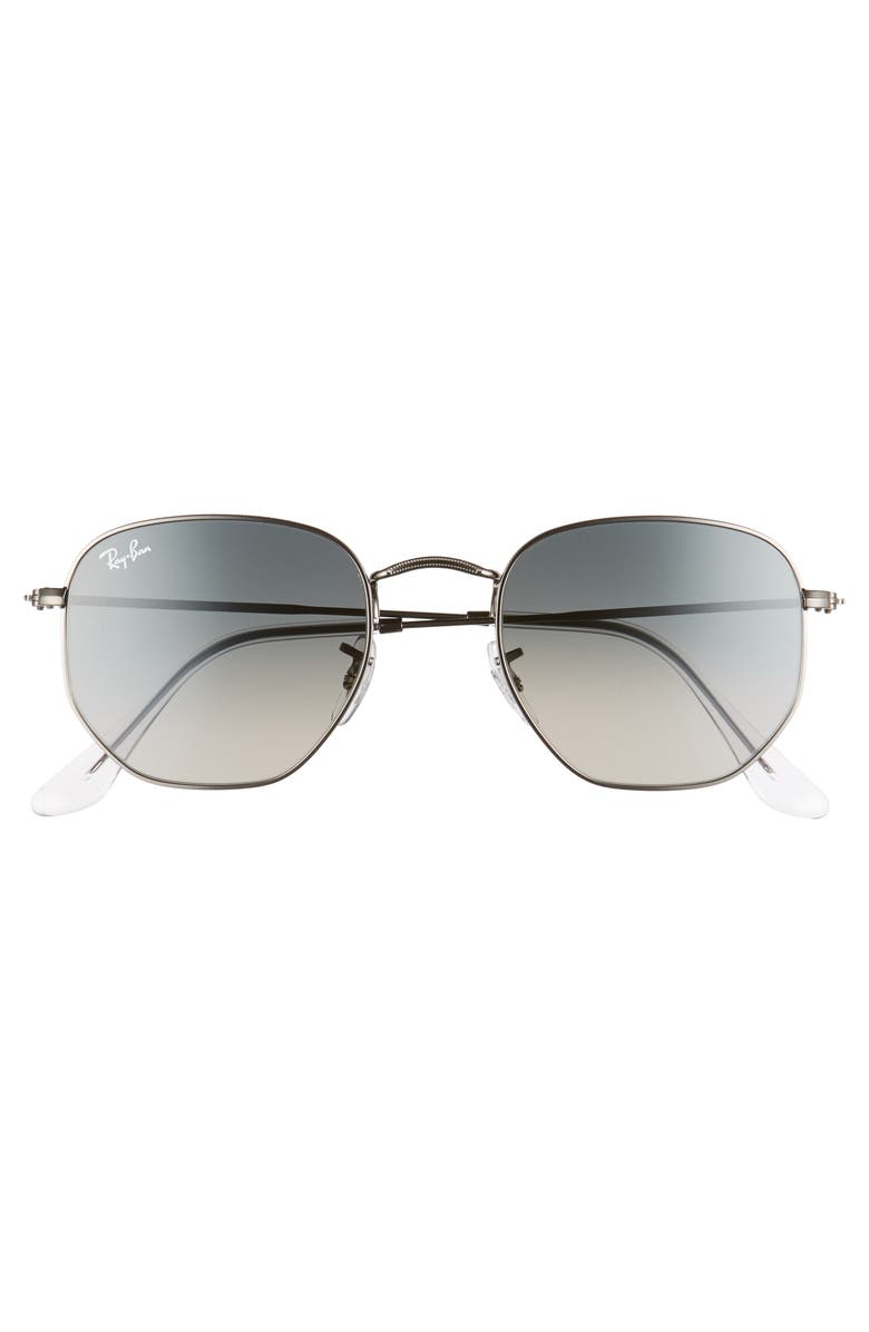 Ray-Ban 51mm Geometric Sunglasses, Alternate, color, Gunmetal/ Grey Gradient