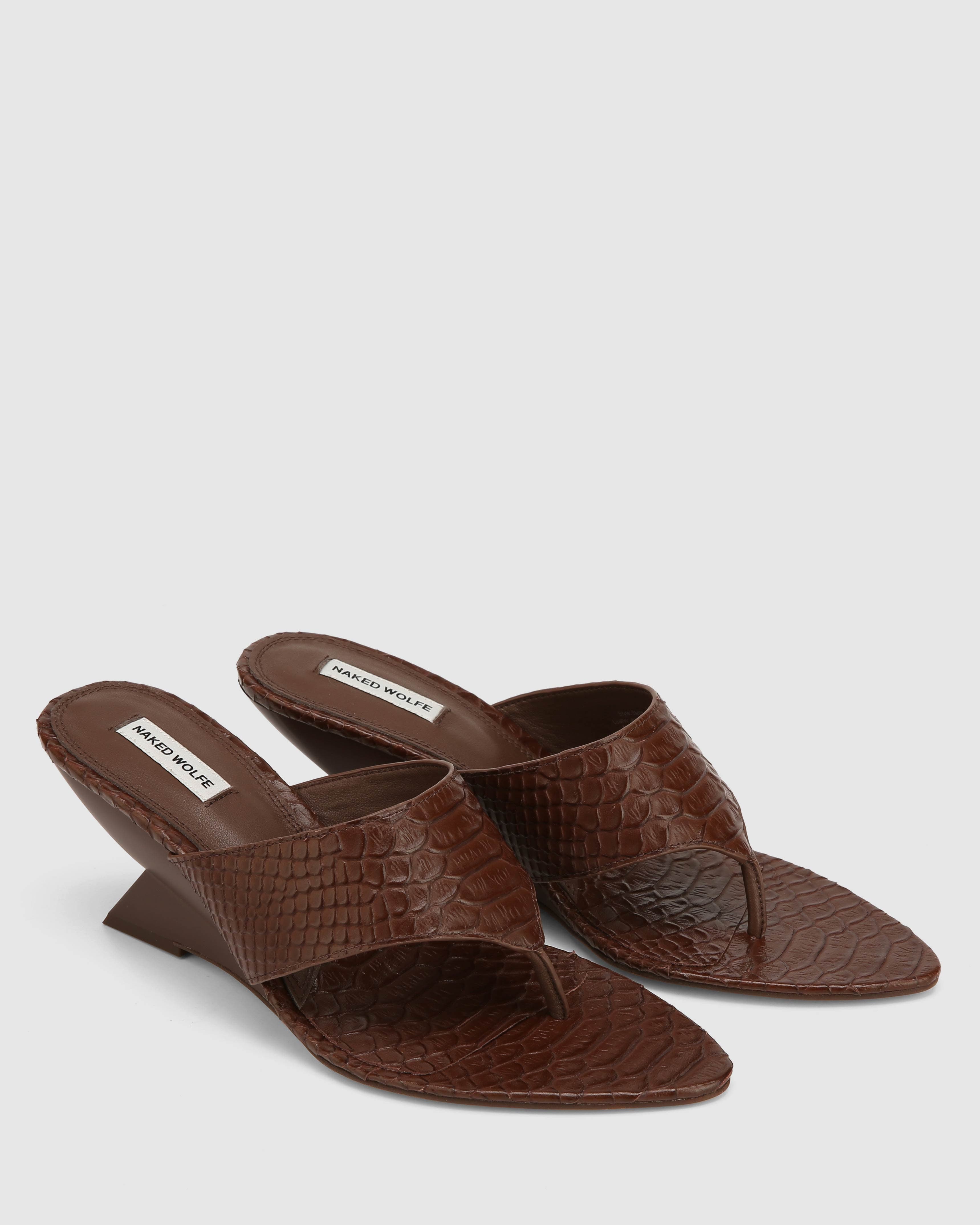 Naked Wolfe Stampede Heels, Alternate, color, Brown