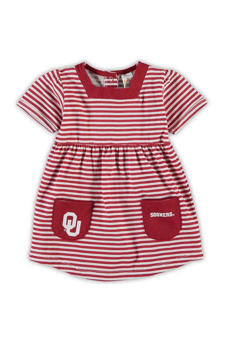Girls Toddler Crimson Oklahoma Sooners Striped Dress with Pockets, Alternate, color, Crimson