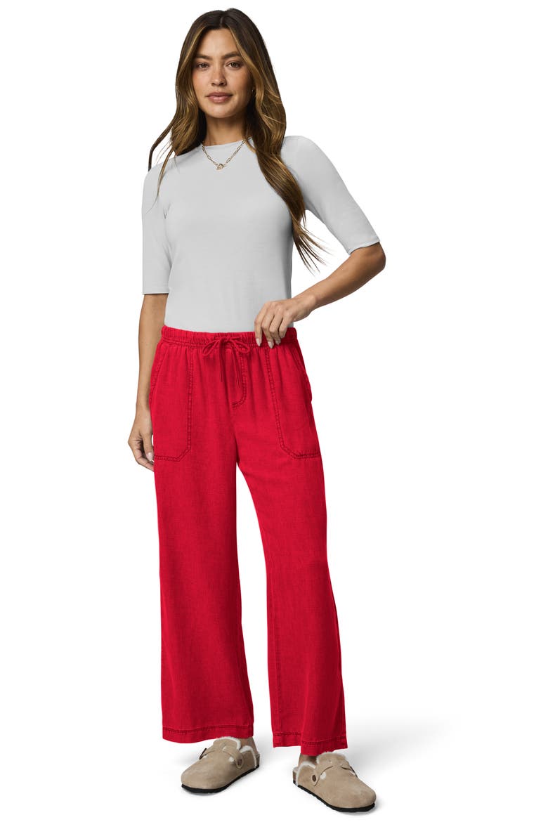 Angie Crop Wide Leg Pants, Alternate, color, ROUGE