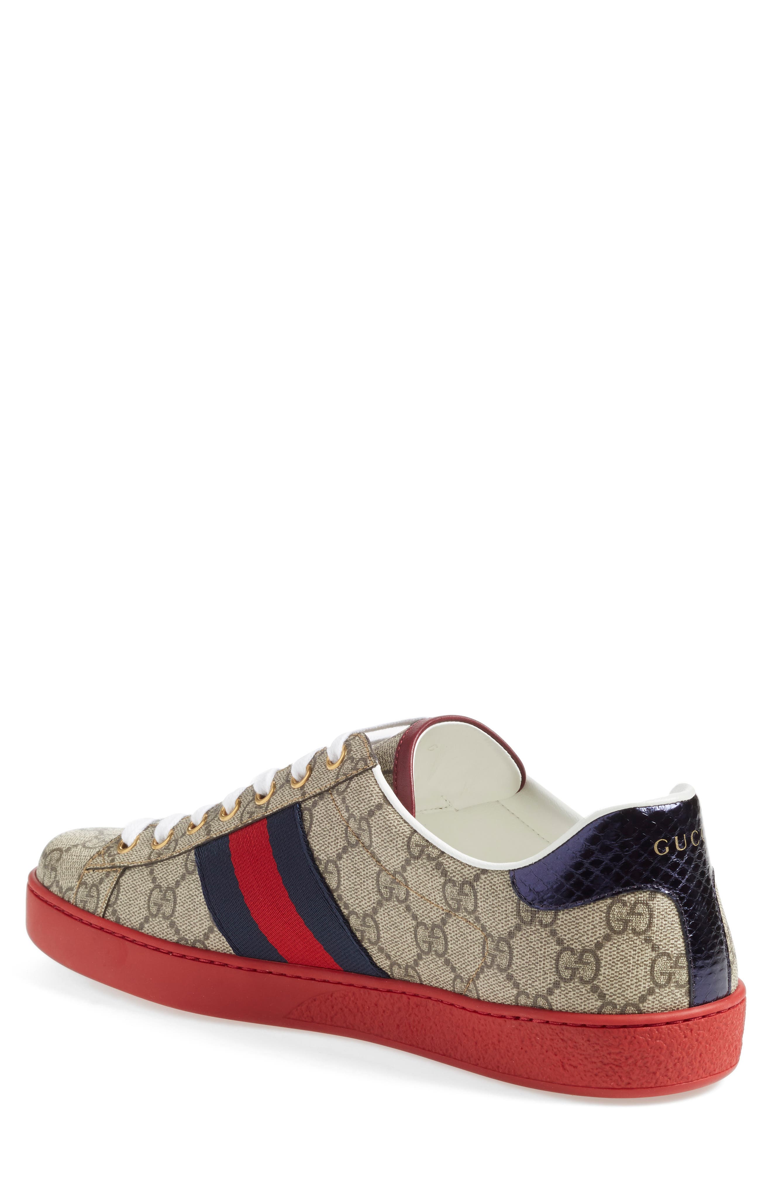 Gucci New Ace GG Supreme Low Top Sneaker, Alternate, color, 