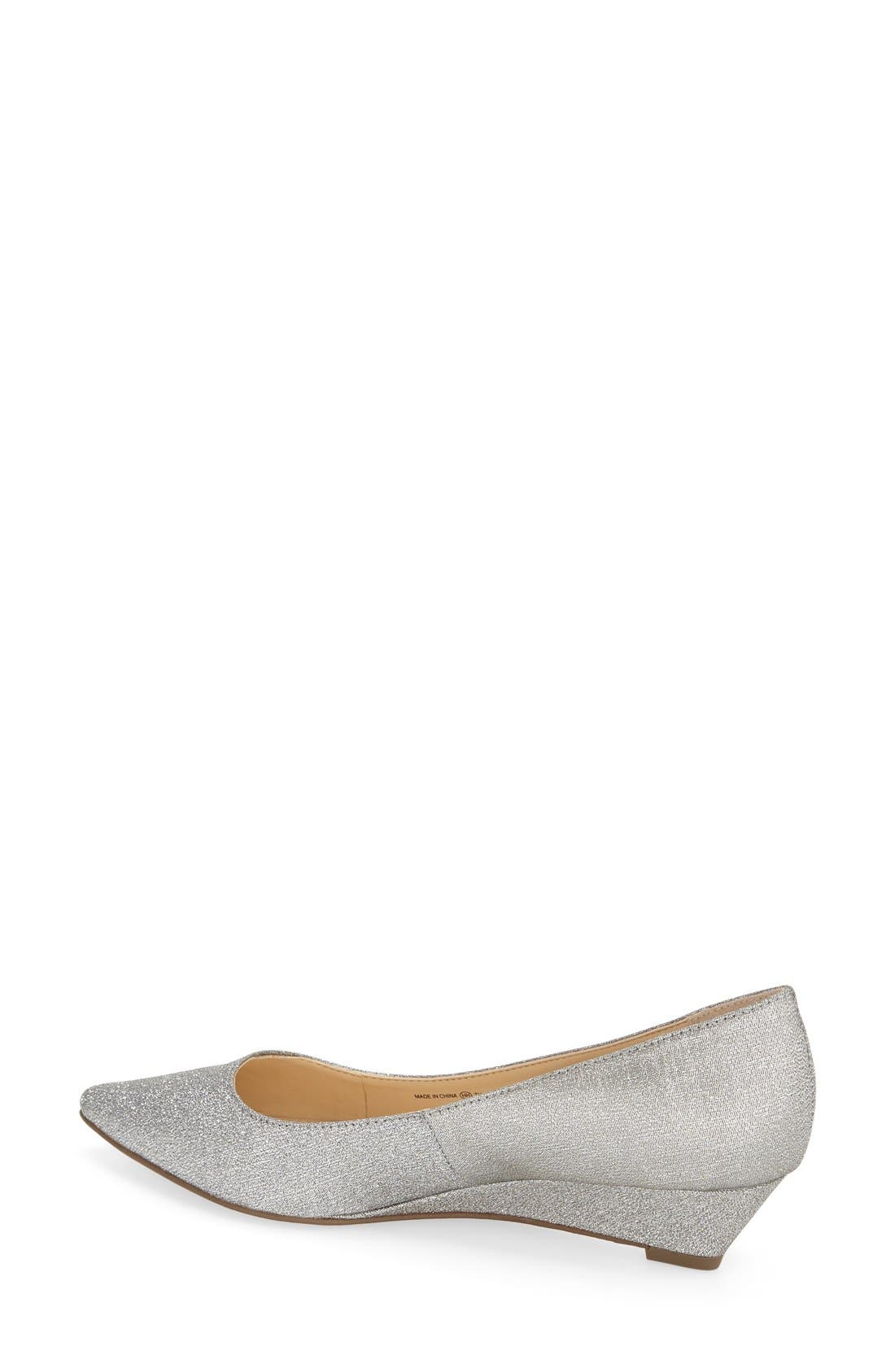 'Liane' Wedge, Alternate, color, METALLIC LEATHER