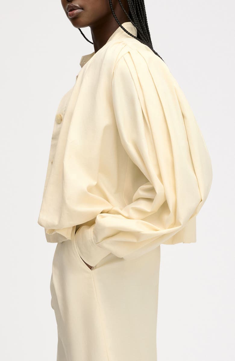 Sam Edelman Crop Bubble Trench, Alternate, color, Almond