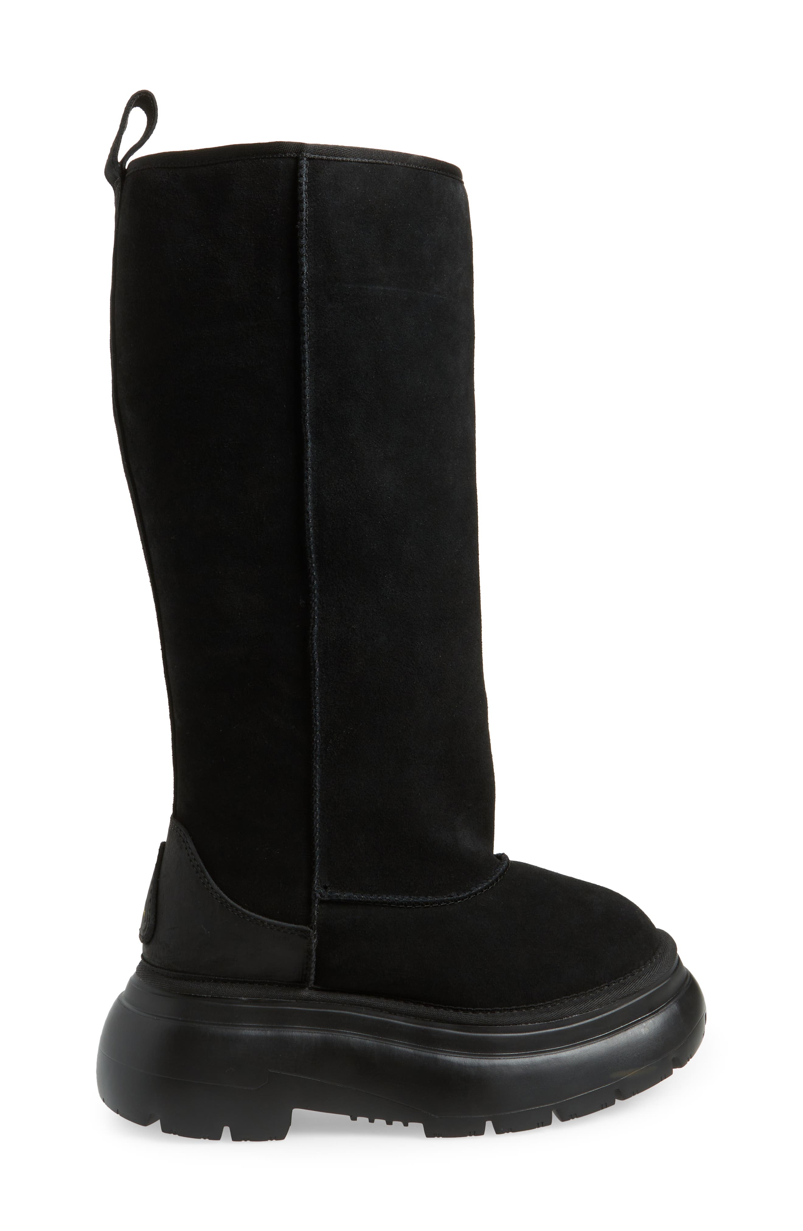 R13 Tall Chunky Genuine Shearling Lined Boot, Alternate, color, 