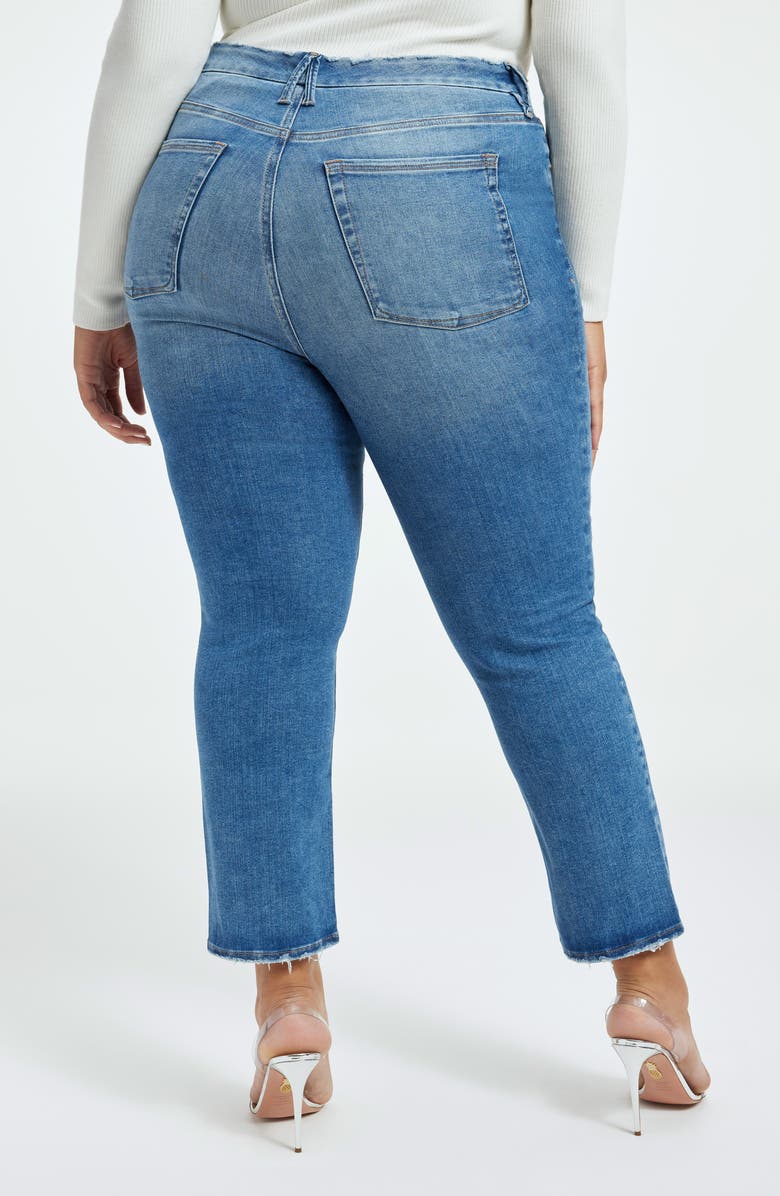 Good American Always Fits Good Classic Straight Leg Jeans, Alternate, color, Indigo316