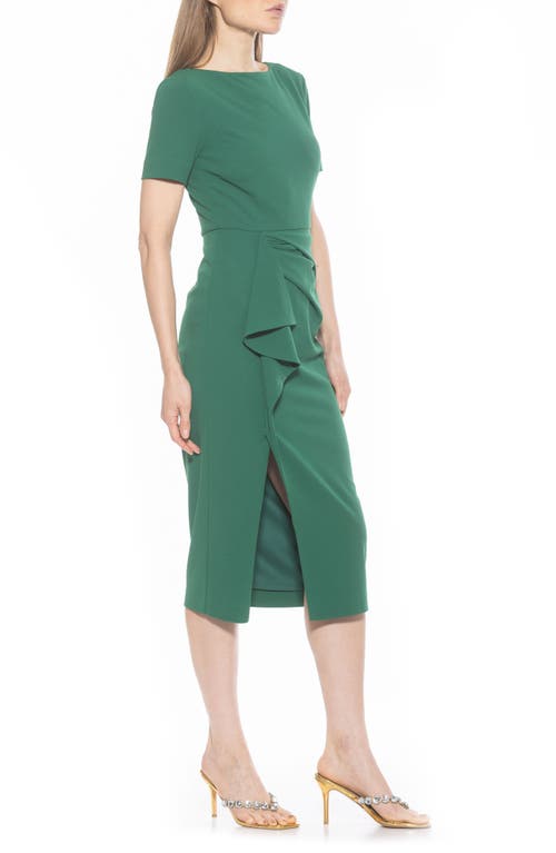 Alexia Admor Zayd Midi Sheath Dress In Green