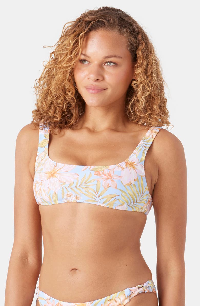 Roxy Tropical Square Neck Bikini Top, Alternate, color, 
