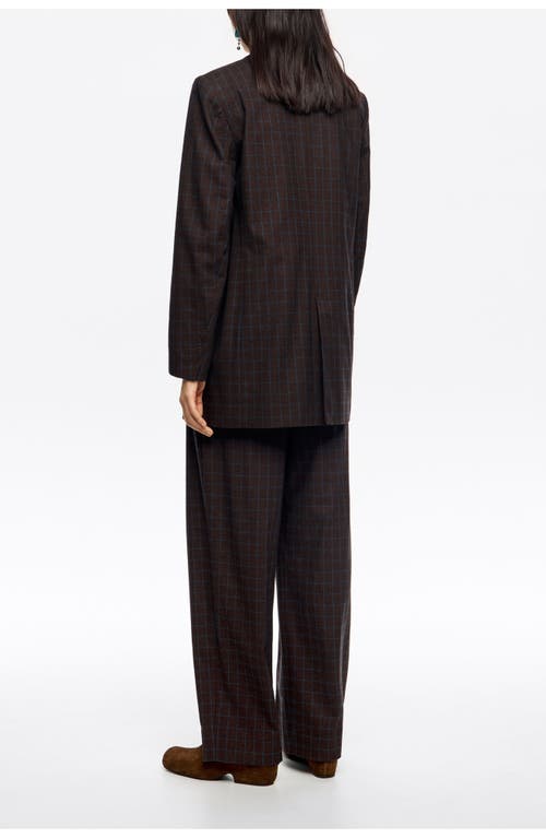 Bimba Y Lola Checked Darted Carrot Leg Trousers In Animal Print