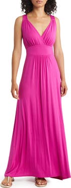 Loveappella Empire Waist Sleeveless Maxi Dress
