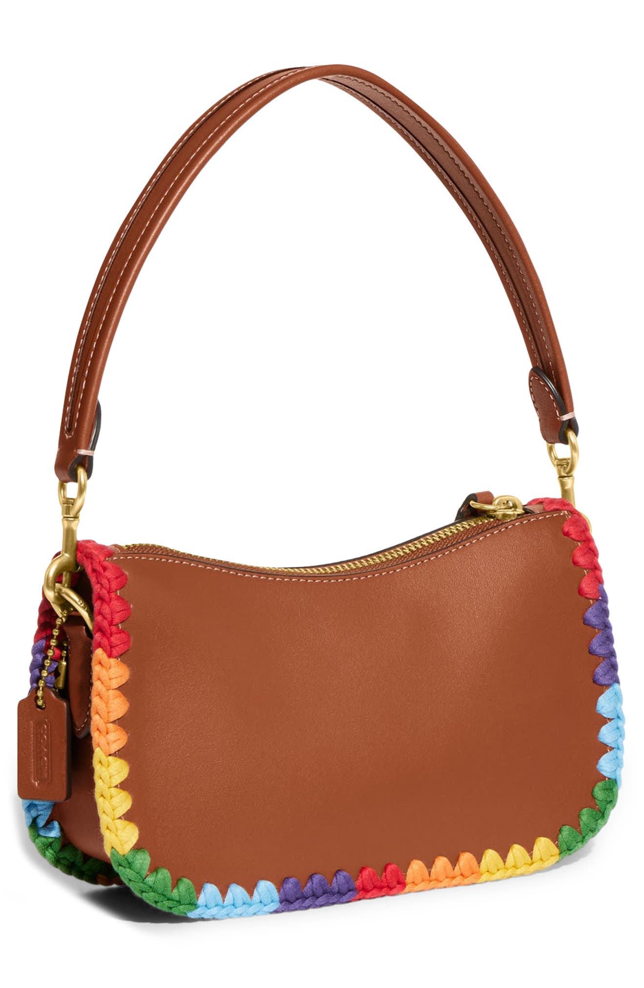 COACH Pride Swinger 20 Leather Shoulder Bag, Alternate, color, 